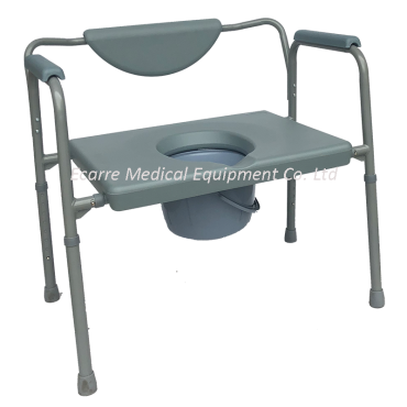 Commode Wheelchair Medical | WR5710 Extra Wide Seat Heavy Duty Commode Chair 