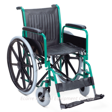 WR6901B Steel Wheelchair Powder Coated Green