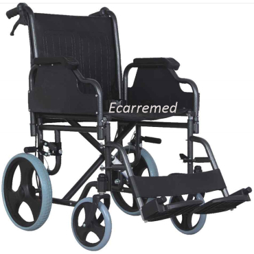 WR6904BJ Steel Wheelchair Powder Coated Gun Black