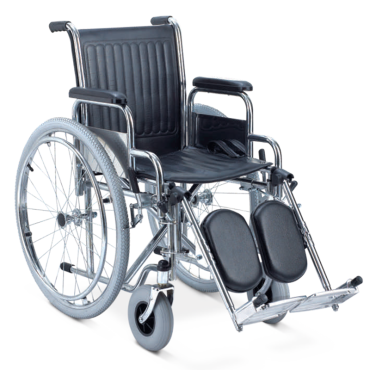 WR6902C Steel Wheelchair Chromed With Elevating Footrest