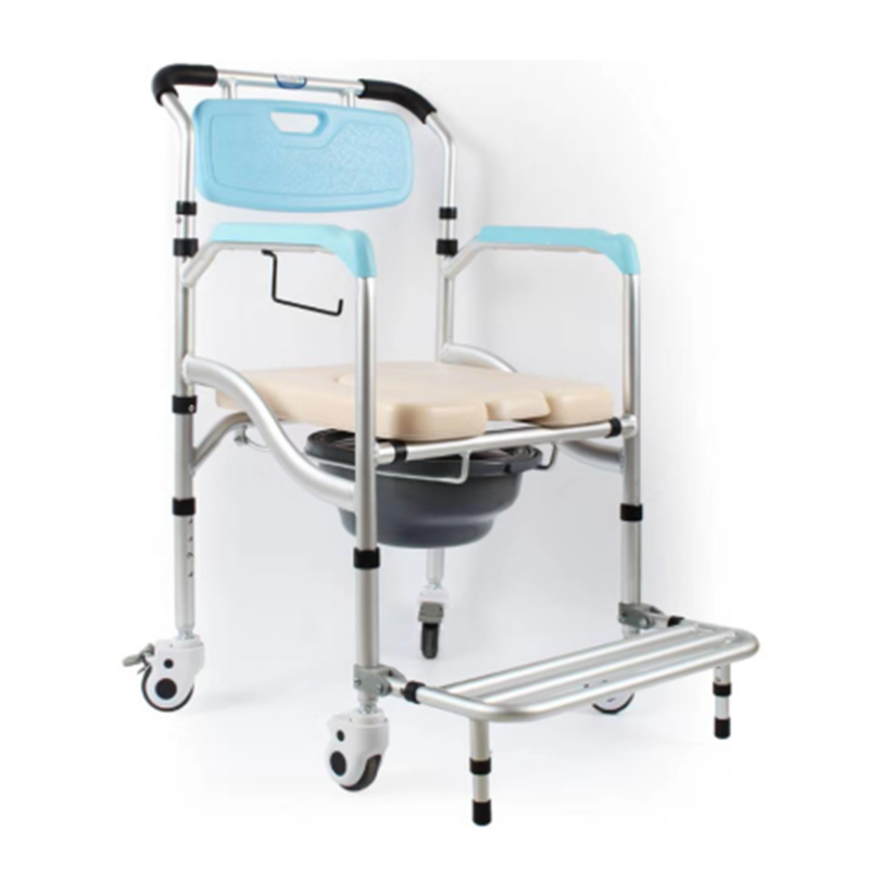 WR5703W Aluminum Shower Commode Chair 