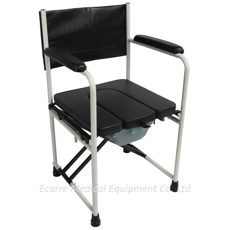 Folding commode chair