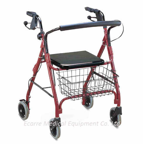 lightweight folding rollator 4 wheel walker